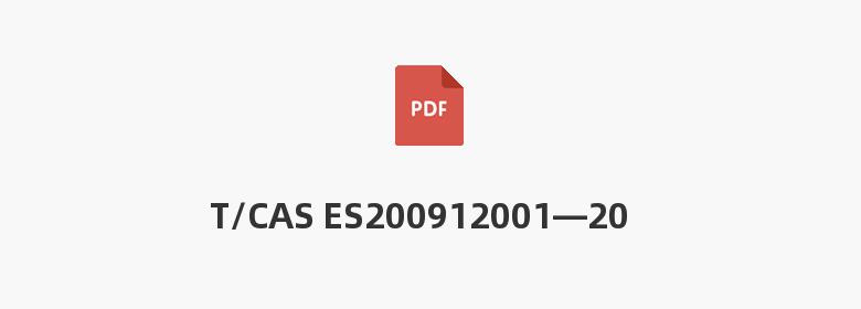 T/CAS ES200912001—2022